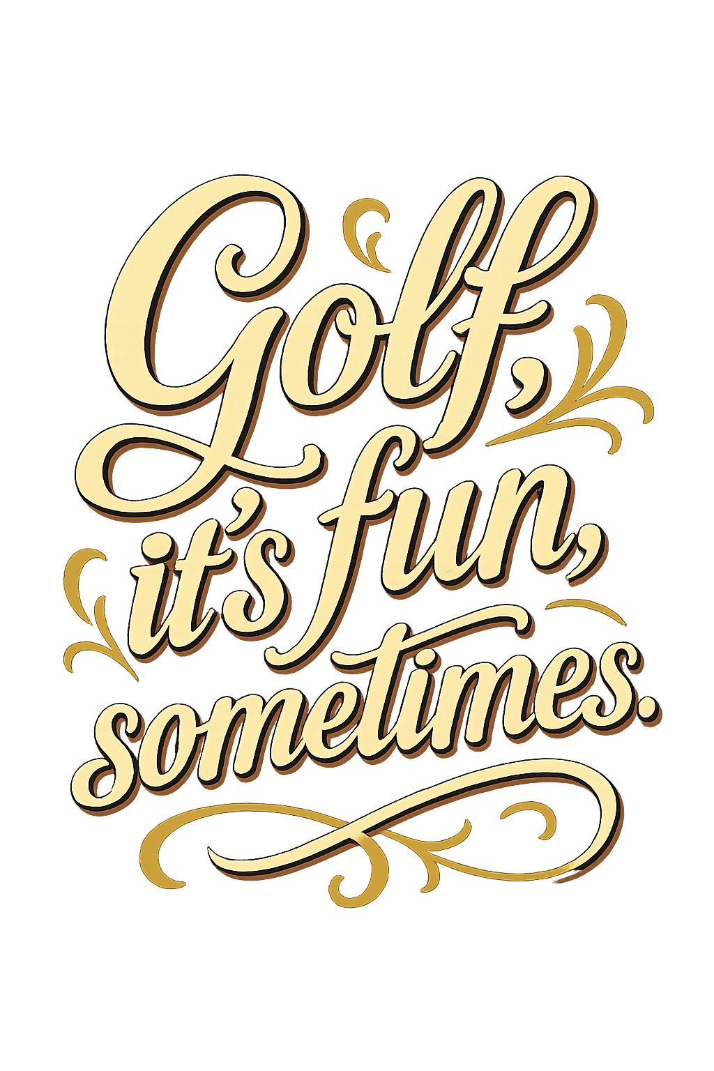 Golf, it's fun, sometimes.